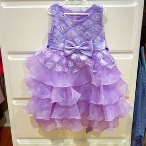 3/$24 Purple layered ruffle dress with some bling
